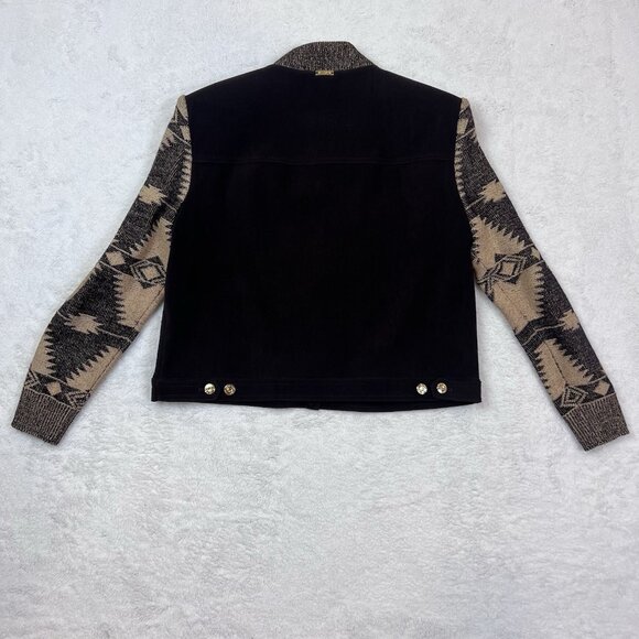 St. John Sport By Marie Gray Southwestern Aztec Print Jacket Brown Tan Women’s M - Picture 12 of 16